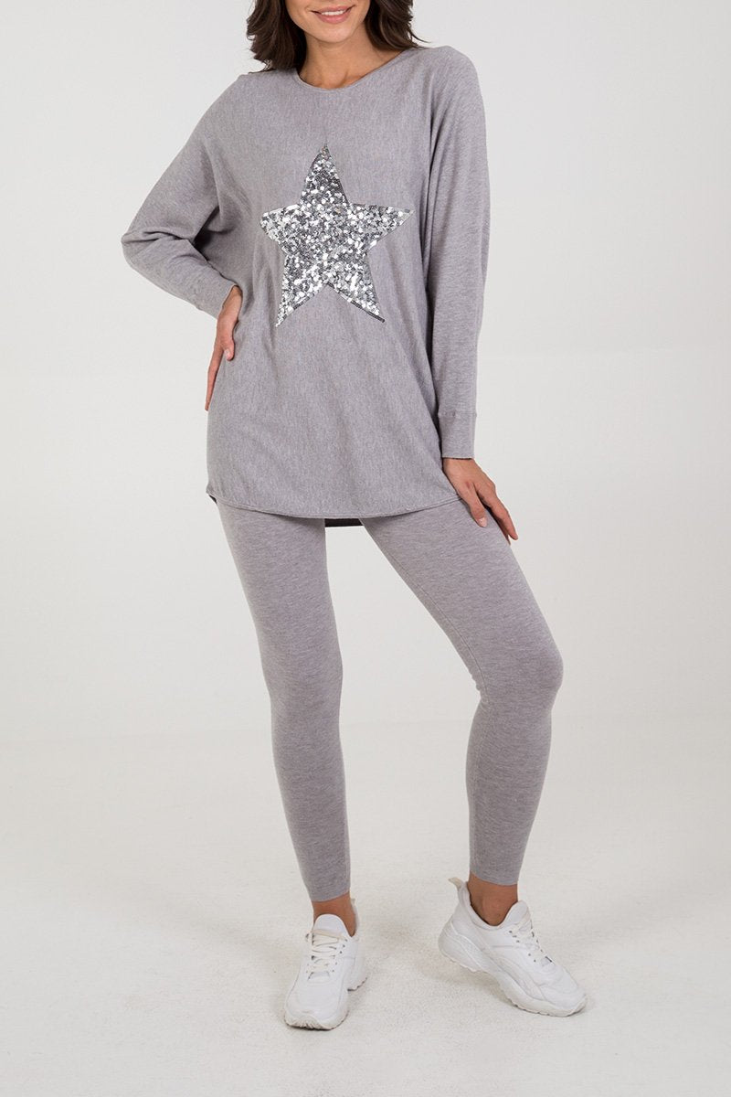 Grey star outlet leggings