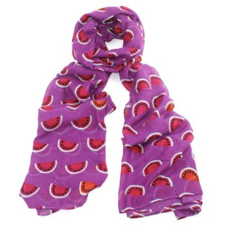 Lightweight Fun Fruity Melon Printed Scarves