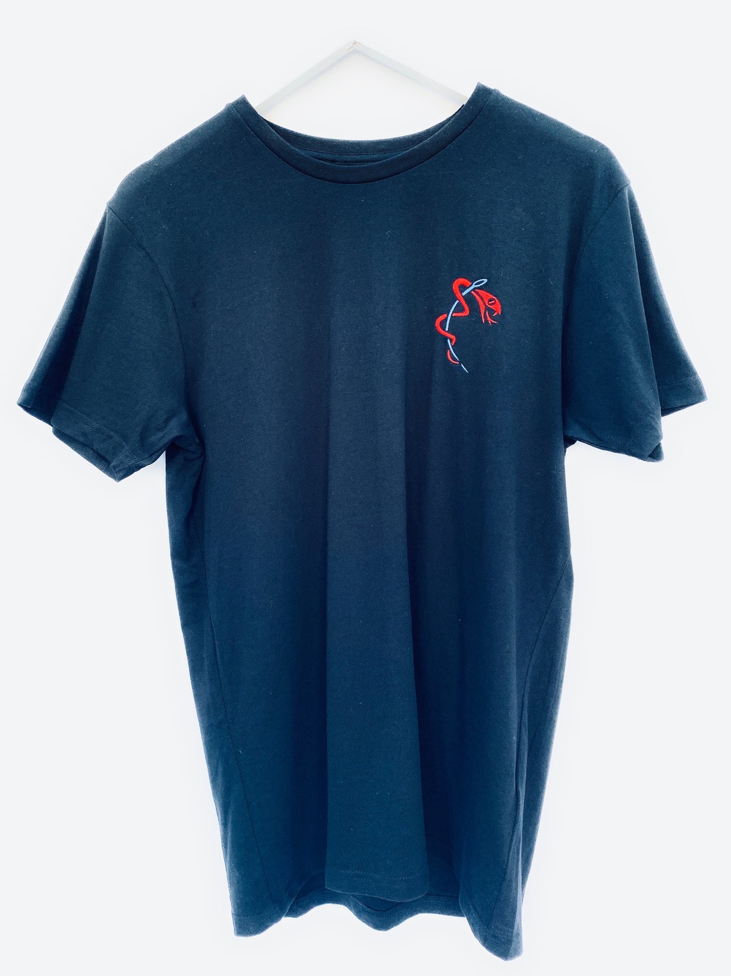 Organic Cotton Black Crew Neck T-Shirt by Stitched Up Sports