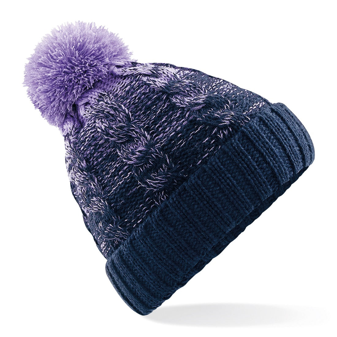 Ombré Beanie Lavender French Navy - Scattee