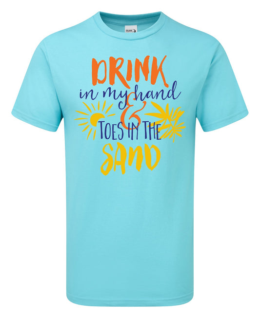 Drink In My Hand Toes In The Sand T Shirt - Scattee