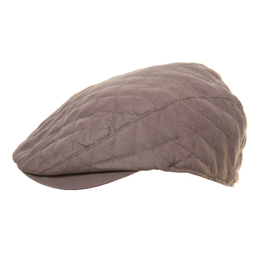 Quilted Lightweight Flat Cap Grey