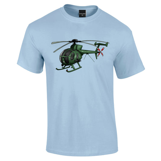 Cartoon drawn Hughes Helicopter Premium quality T-Shirt