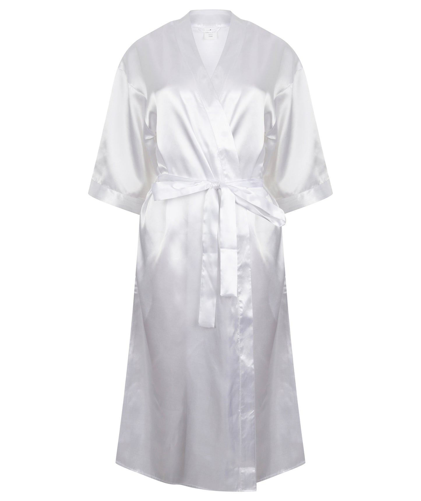 Women's Kimono Style satin robe white