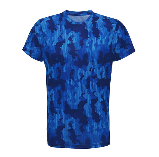 Camo performance T-Shirt Royal Blue - Scattee