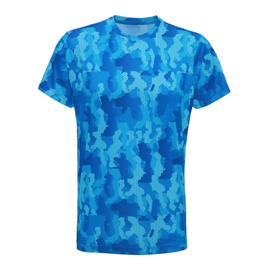 Camo performance T-Shirt Sapphire - Scattee