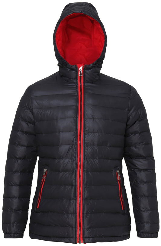 Padded Jacket Black Red - Scattee