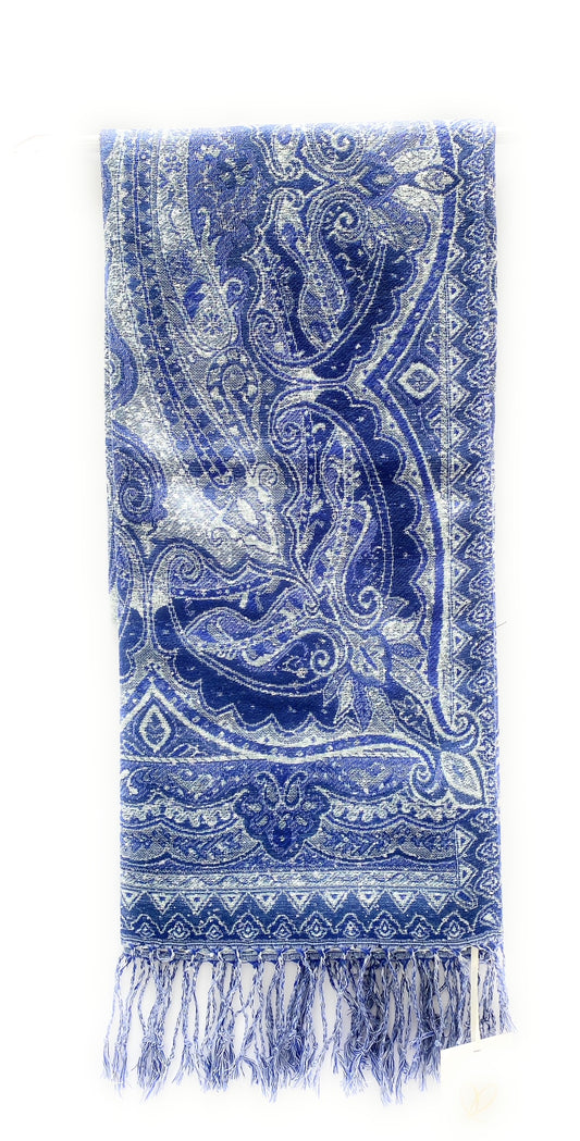 Felicity Paisley Scarf Blue