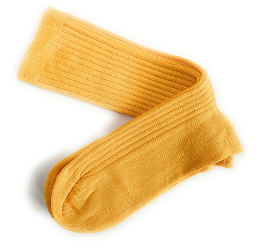 Signature Bamboo Cotton Ribbed Socks Keen As Mustard