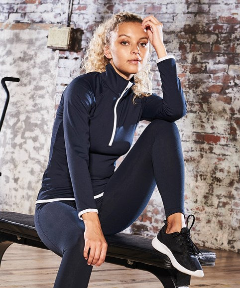 Ladies Cool Fit ½ Gym zip Sweatshirt