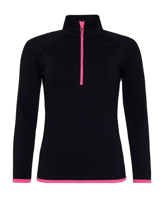 Ladies Cool Fit ½ Gym zip Sweatshirt